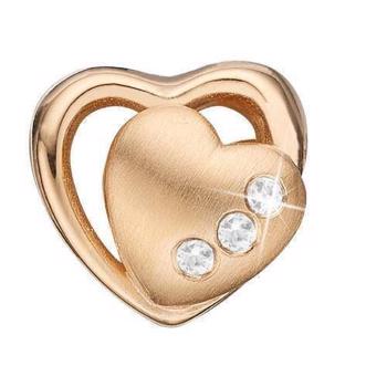 Christina Forgyldt sølv 2-Hearts Hjerte i hjerte med 3 topaser, model 623-G05 køb det billigst hos Guldsmykket.dk her